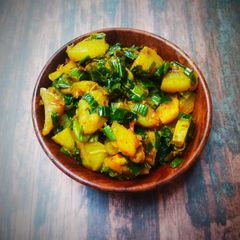 A picture of Green onion bhaji.