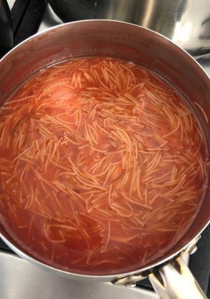 Una foto de Sopa aguada de pasta
