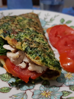 Una foto de Omelette de espinaca relleno