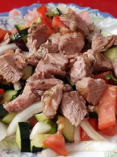 Una foto de Ensalada con pavo (airfryer)