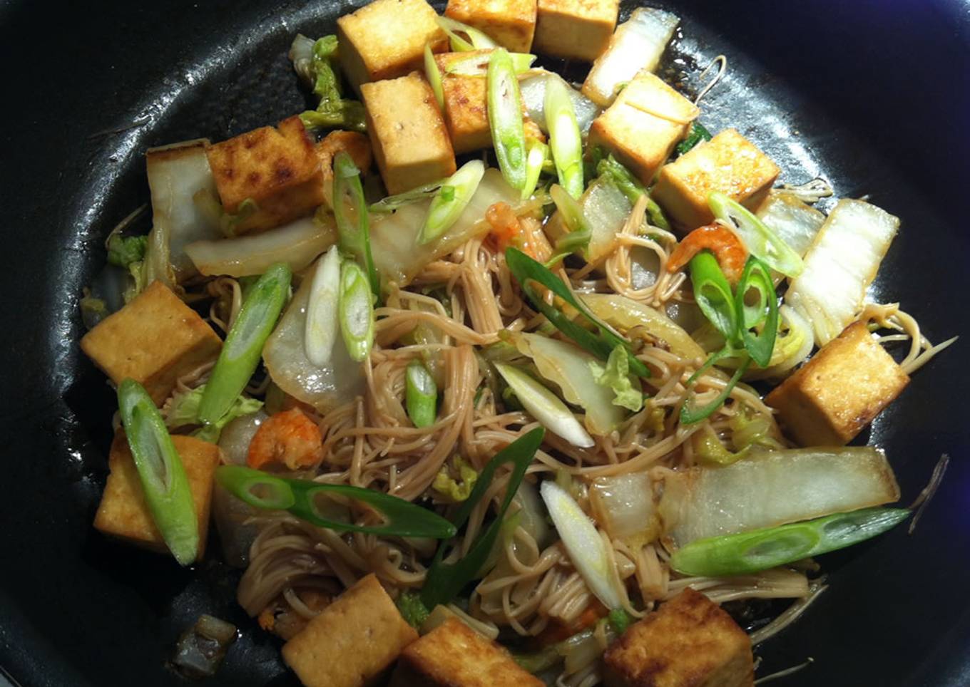 Tofu Stir-fry with Mentsuyu