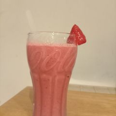 A picture of My watermelon and strawberry smoothie.