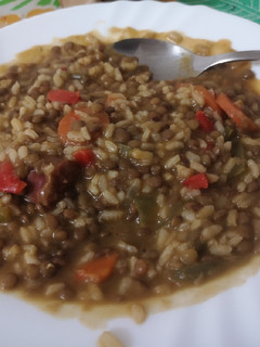 Una foto de Lentejas con arroz