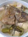 Sop Gurame Angcao Tahu Sayur Asin