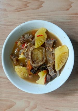 Foto resep Asam Pedas sumsum sapi+nanas