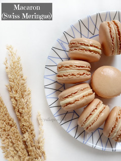 Foto resep Macaron Teknik Swiss Meringue (Tepung Terigu)