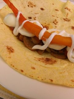 Gombás, tojásos tortilla recept fotója