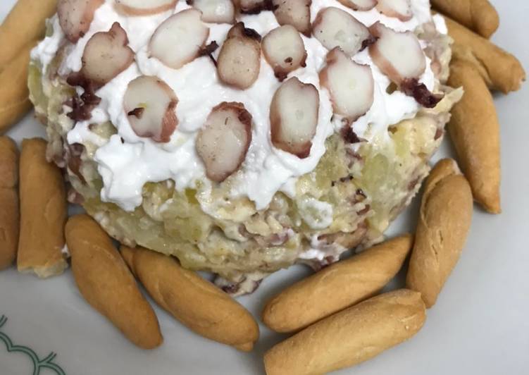 Potón con patata y alioli