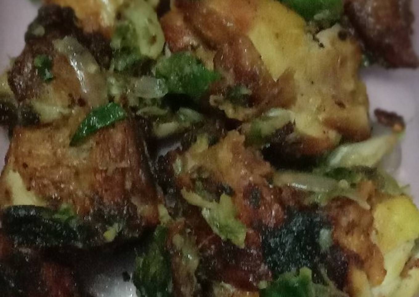 Ayam goreng geprek cabe ijo