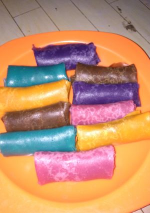 Foto resep Dadar gulung pelangi