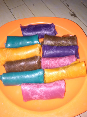 Resep Dadar gulung pelangi Untuk Pemula