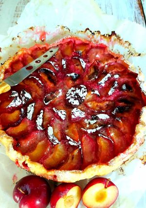 Une photo de La tarte aux prunes de mon enfance