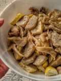 Stir Fried Chicken Mushrooms Tofu and Fish Balls