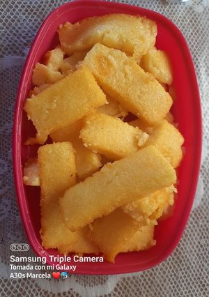 Una foto de Rectángulos de polenta frita