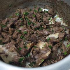 A picture of Fried beef.