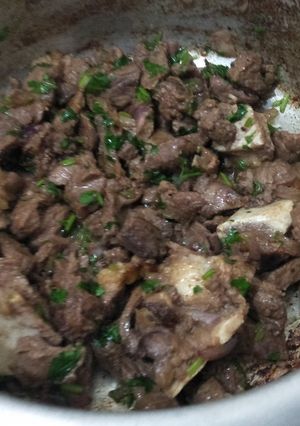 A picture of Fried beef.