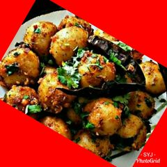 A picture of Schezwan Baby Potatoes.