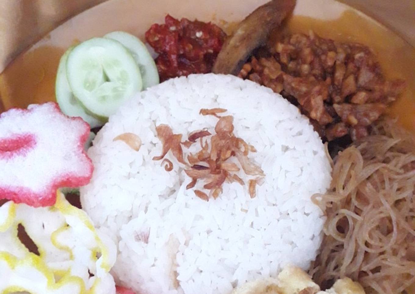 Nasi uduk rice cooker