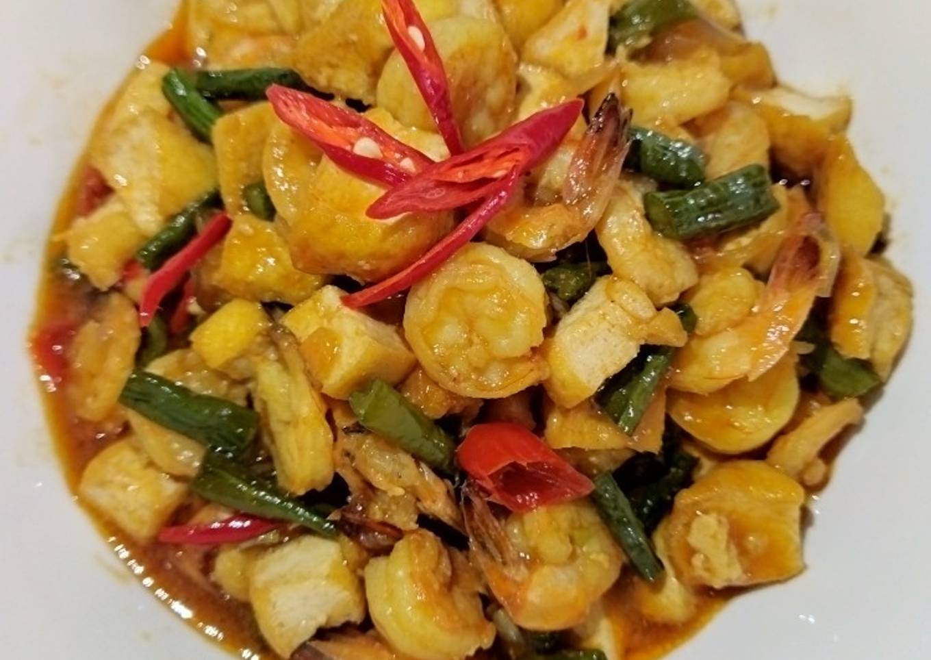 Tumis Udang tahu