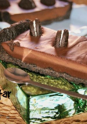 Foto principal de Tarta de chocolate y oreo sin horno
