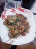 Pisto de verduras y pavo