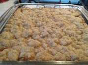 Una foto de crumble de manzana sin manteca