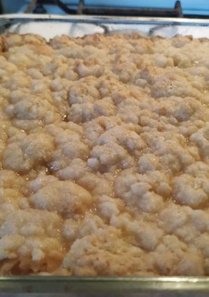 Una foto de Crumble de manzana sin manteca