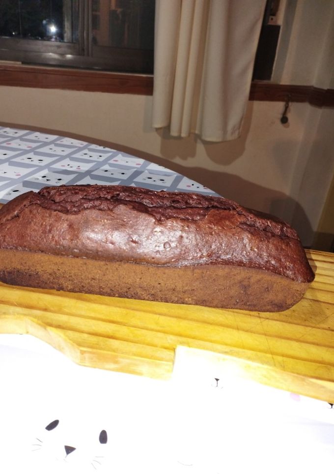 Una foto de Budín de banana y choco (y estreno!)