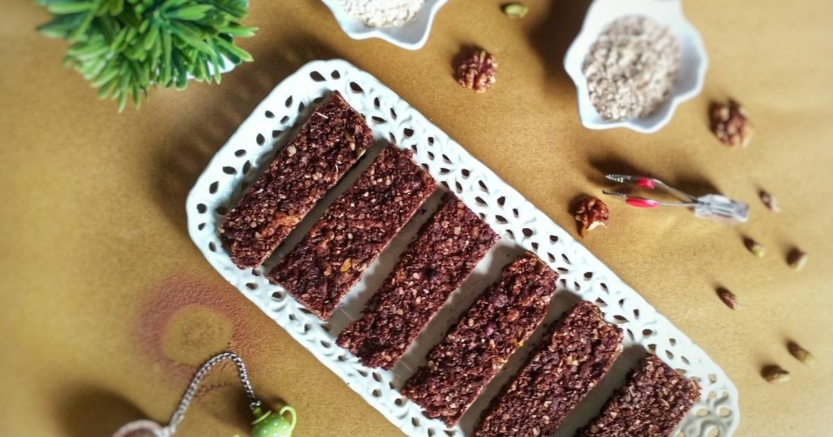 Millet Chocolate Granola Bars Recipe by Rekha Joseph Cookpad