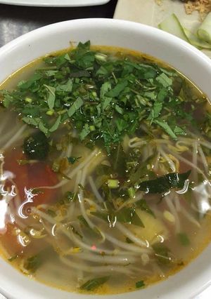 Hình của món Canh ngao hành răm.