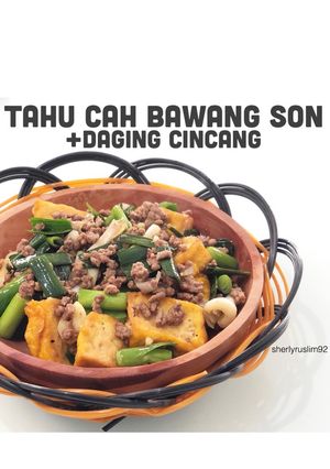 Foto resep Tahu Tumis Bawang Son dengan Daging Cincang