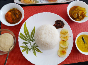 A picture of Simple egg thali.