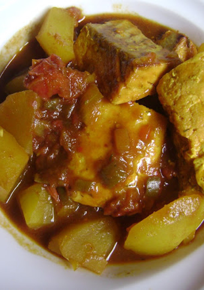 Una foto de Patatas con salmón