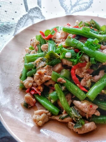 Simple Way Make Recipe Tumis Buncis Ebi / Stir Fried Green Beans &amp; Dried Shrimps that is So Delicious, Can Spoil the Tongue}