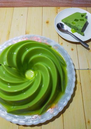 Foto resep Puding Alpukat Creamy Matcha