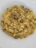 Risotto con salsiccia e zafferano