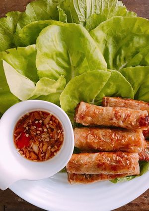 Hình của món Ram cuốn cải chấm mắm (món chay)#keto giảm cân.