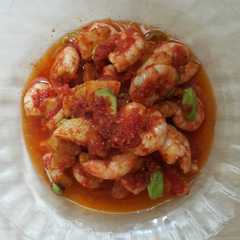 A picture of Udang kentang Sambal.