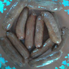 A picture of Fried sausages.