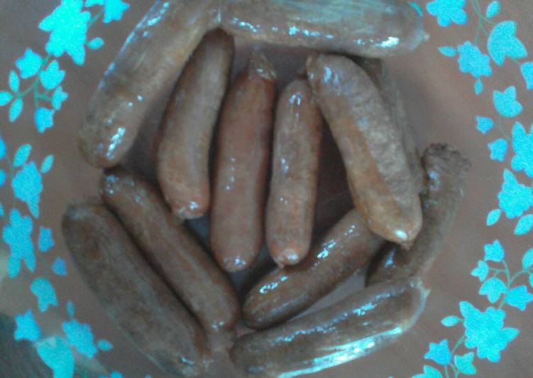 Fried sausages