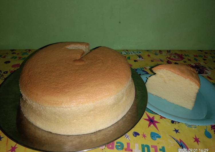 Cara Gampang Membuat Ogura susu vanila / japannese cotton cake otang, Menggugah Selera