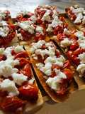 Sült koktélparadicsomos - mozzarellás ropogós bagett