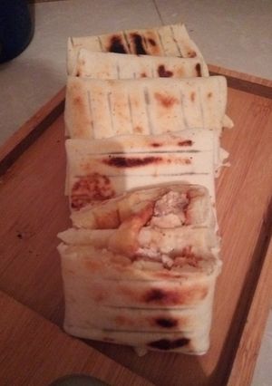 صورة لوصفة طاكوس بخبز سوري