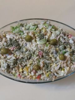 عکسی از دستور سالاد ماکارونی گیاهی