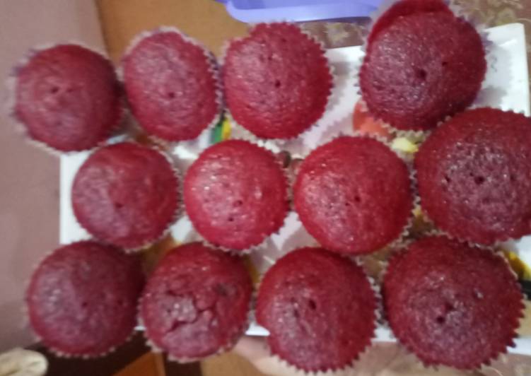 Steps to Prepare Quick Red velvet cup cake