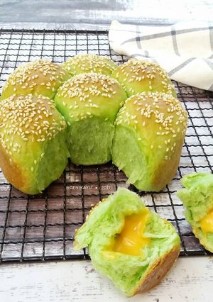 Foto resep Roti Sobek Pandan (eggless)