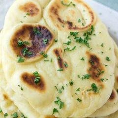 A picture of 2 ingredient Naan bread.
