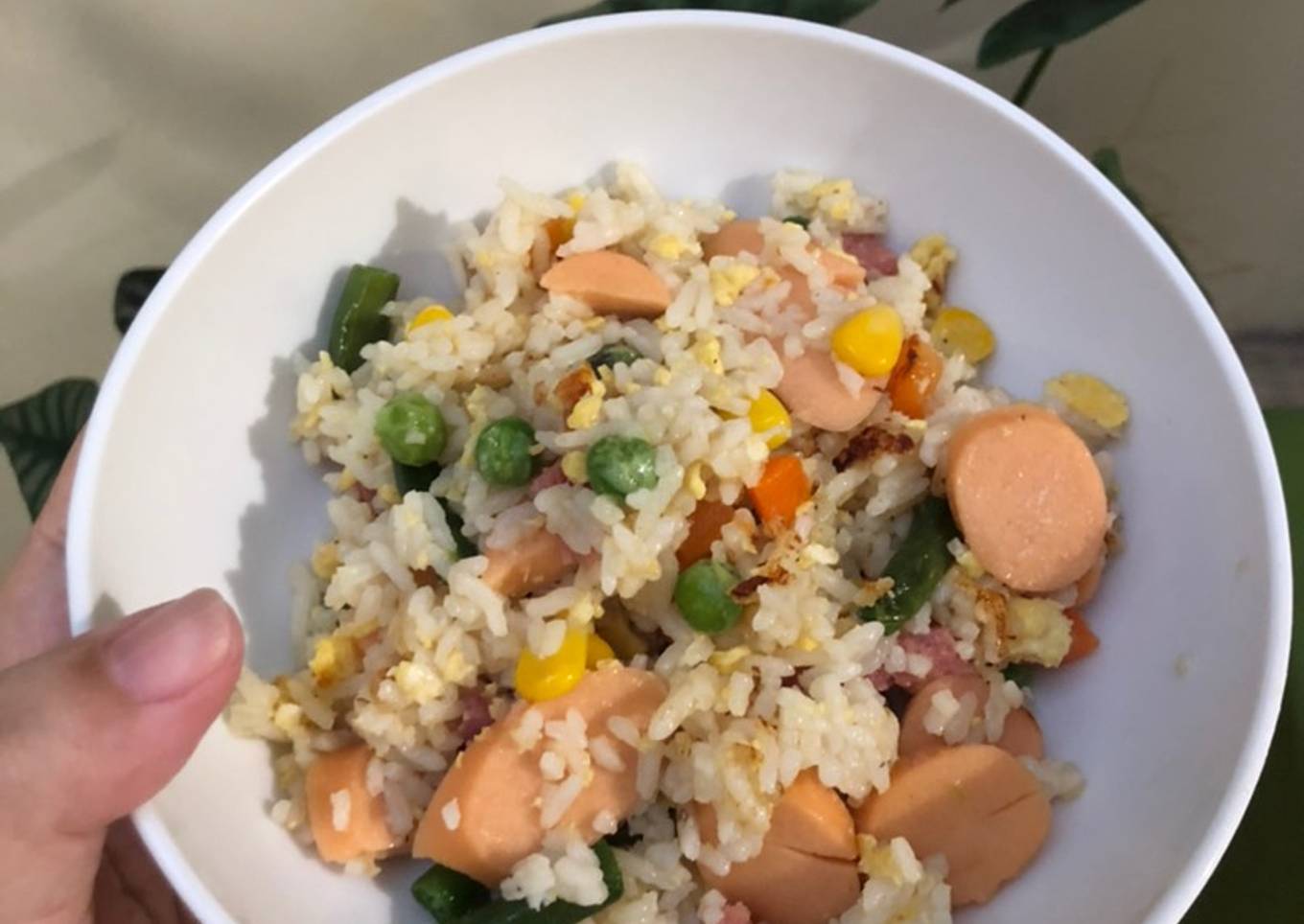 Nasi goreng dengan smoked beef