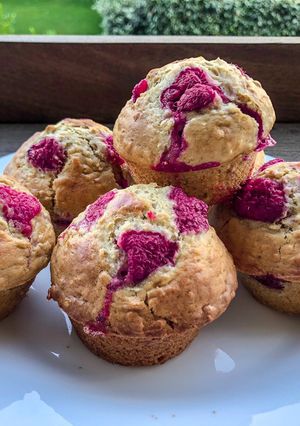 Une photo de Muffins light aux framboises