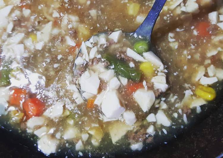 Cara Gampang Menyiapkan Mun tahu sayur yang Enak Banget